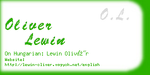 oliver lewin business card